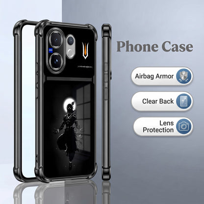 Vivo V60 5G Vasudev Spiritual Shadow Dual-Tone Transparent Black Airbags Case