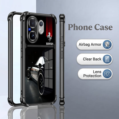 Vivo V60 5G Ferrari Racing Dual-Tone Transparent Airbags Case