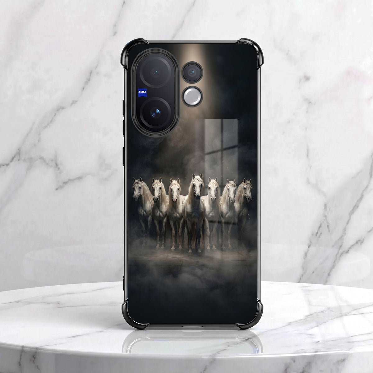 Vivo V60 5G Running Horses Airbags Printed Back Case