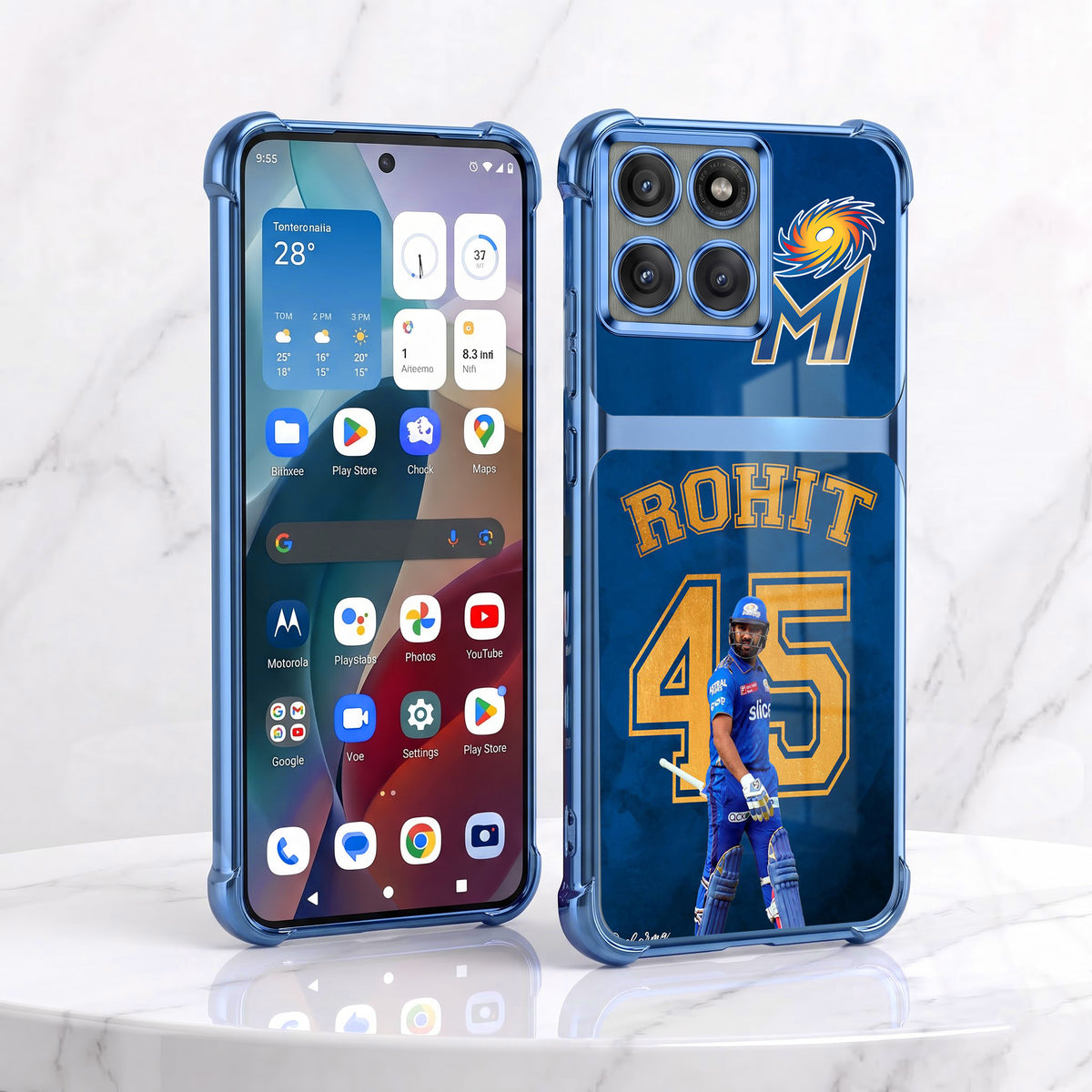 Motorola Edge 60 Pro 5G Hitman Rohit Dual-Tone Transparent Airbags Case