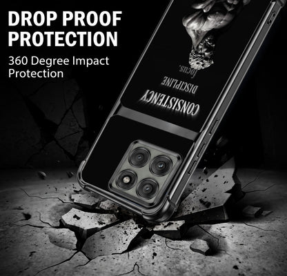 Motorola Edge 60 Pro 5G Focus & Strength Dual-Tone Transparent Black Airbags Case