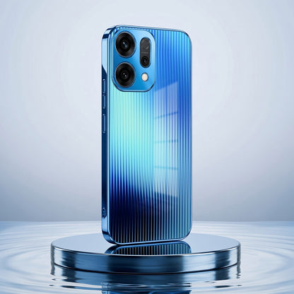 Oppo Reno 14 5G Aureon X1 Blue Electroplated Glass Phone Back Case