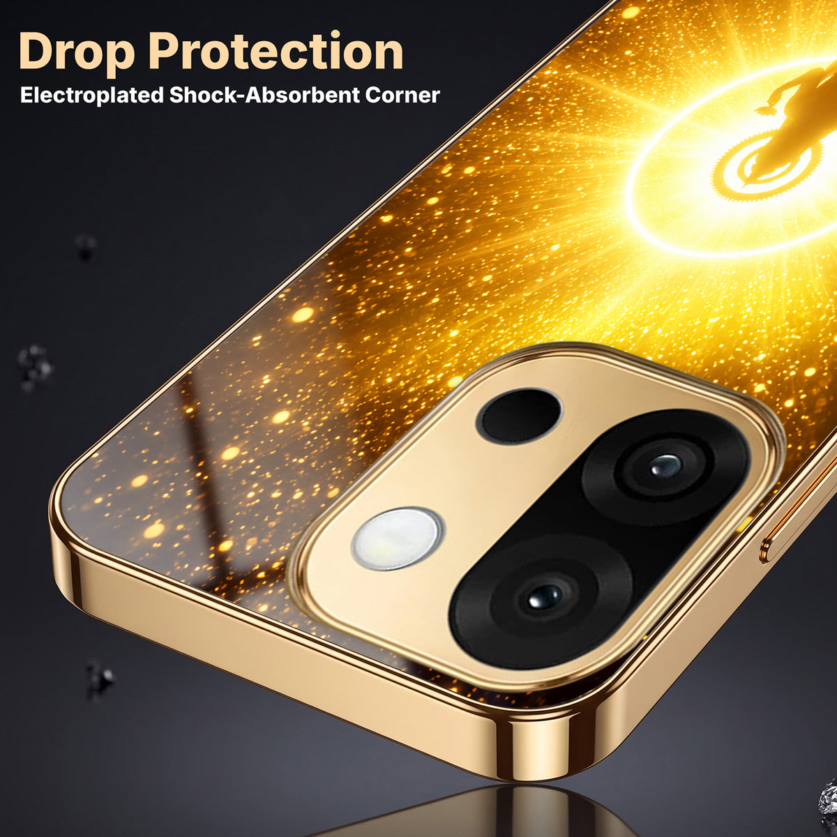 OnePlus 13s 5G Lakshmi Sacred Gold Electroplated Glass Phone Back Case
