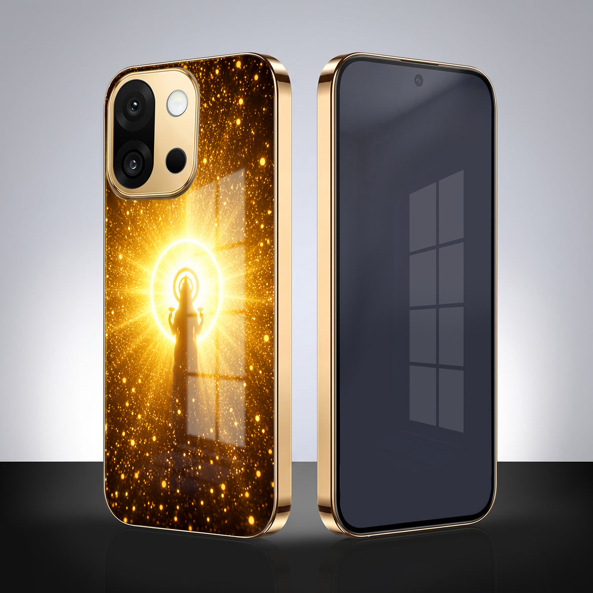 OnePlus 13s 5G Lakshmi Sacred Gold Electroplated Glass Phone Back Case