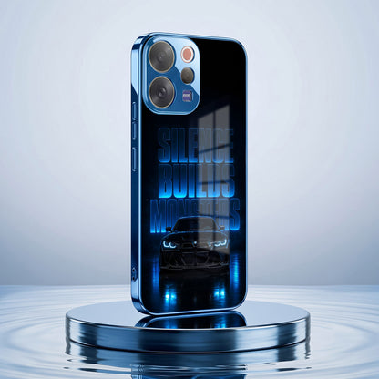 Vivo V70 5G Silence Build Monsters Blue Electroplated Glass Phone Back Case