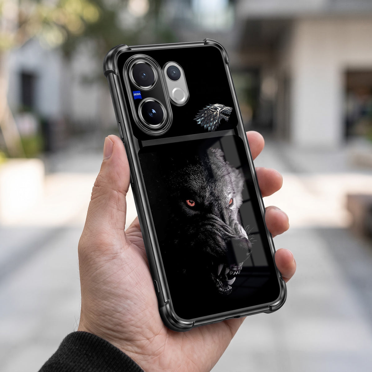 Vivo V60 5G Alpha Wolf Dual-Tone Transparent Airbags Case
