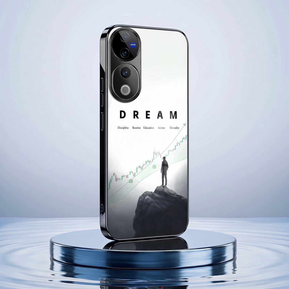 Vivo V40 Pro 5G Dream Black Electroplated Glass Phone Back Case