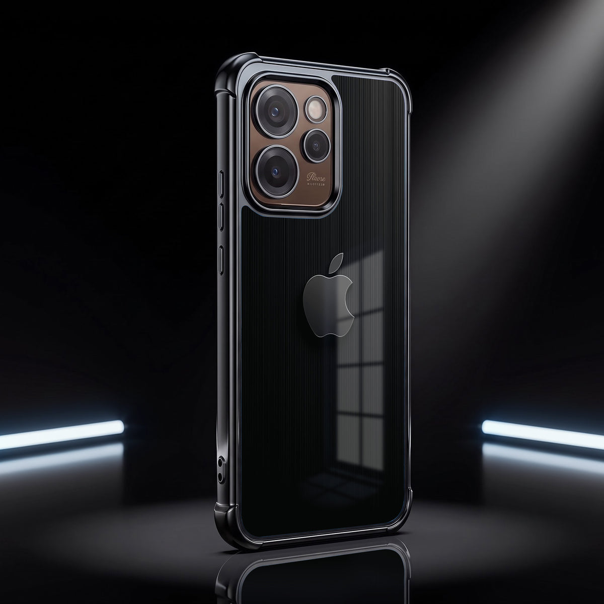 Oppo Reno 15 Pro Mini 5G Premium Black Apple Airbags Printed Back Case