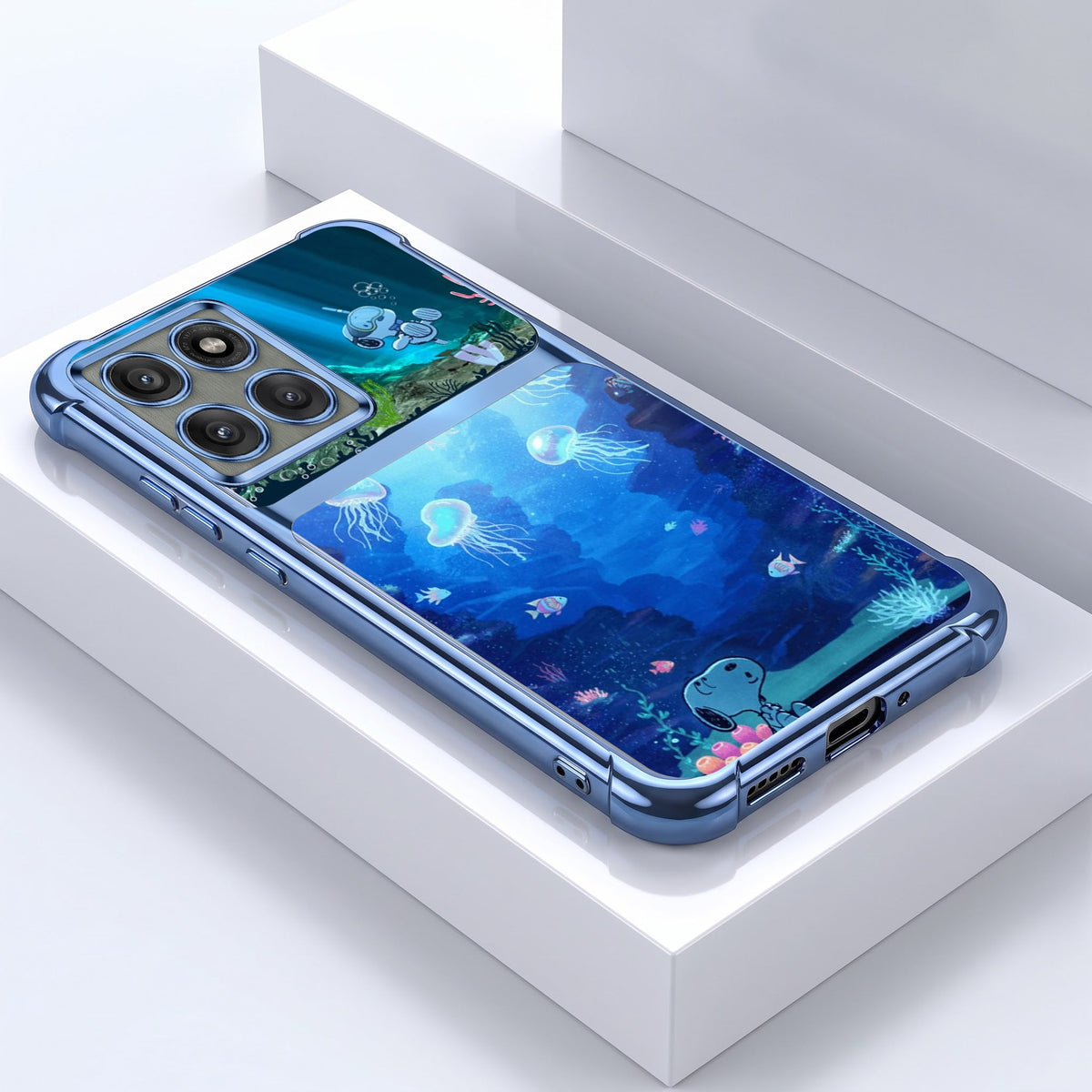 Motorola Edge 60 Pro 5G Mystic Jellyfish Dual-Tone Transparent Airbags Case