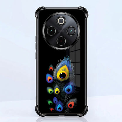 Vivo T4 5G Multi-Feather Peacock Airbags Printed Back Case