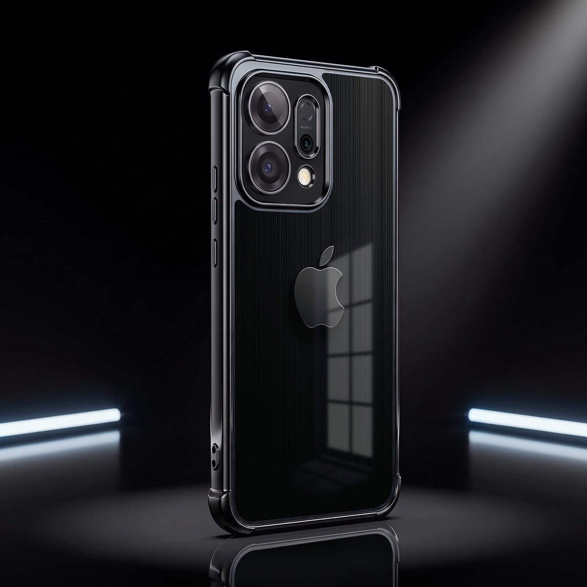 Oppo Reno 14 5G Premium Black Apple Airbags Printed Back Case