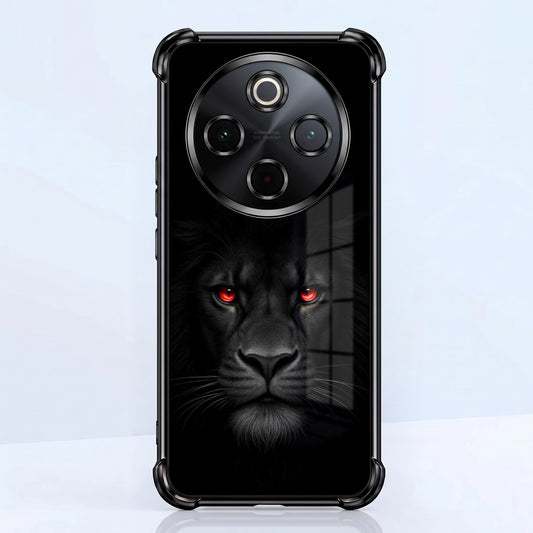 Vivo T4 5G Premium Black Lion Airbags Printed Back Case