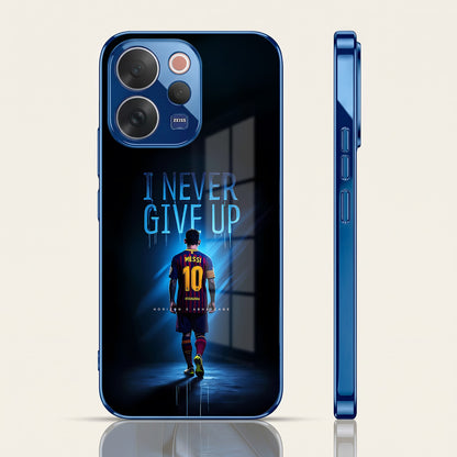 Vivo V70 5G Naver Give Up Blue Electroplated Glass Phone Back Case