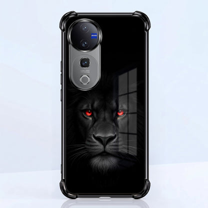 Vivo V40 Pro 5G Premium Black Lion Airbags Printed Back Case