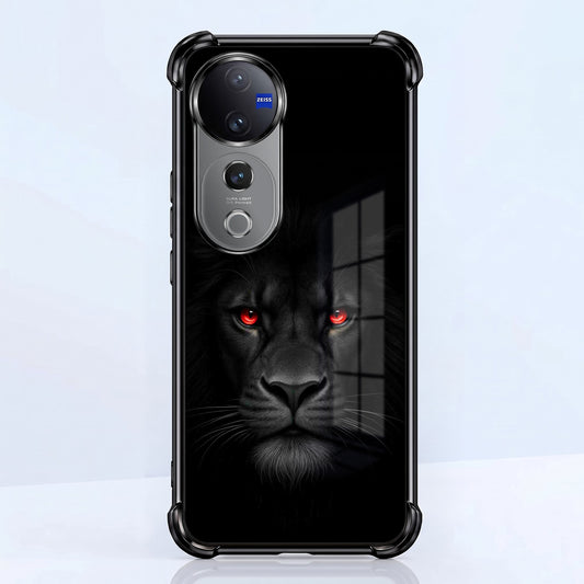 Vivo V40 Pro 5G Premium Black Lion Airbags Printed Back Case