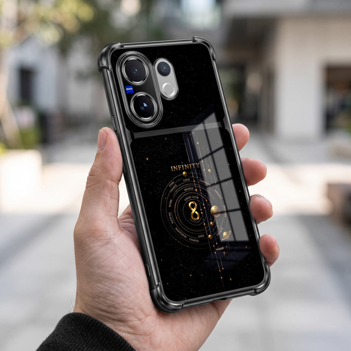 Vivo V60 5G Infinity Manifestation Dual-Tone Transparent Airbags Case
