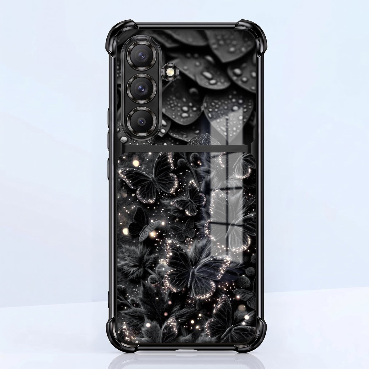 Samsung Galaxy A36 5G Noir Butterfly Dual-Tone Transparent Airbags Case