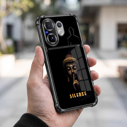 Vivo V60 5G Silent Buddha Dual-Tone Transparent Airbags Case