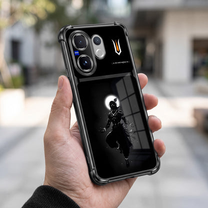 Vivo V60 5G Vasudev Spiritual Shadow Dual-Tone Transparent Black Airbags Case