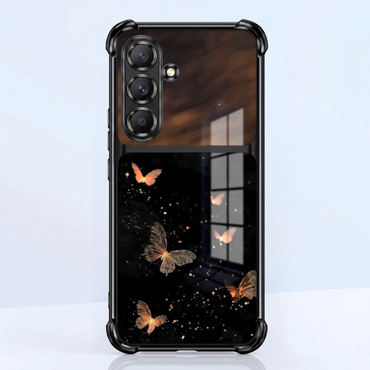 Samsung Galaxy A36 5G Butterfly Sparkle Dual-Tone Transparent Airbags Case