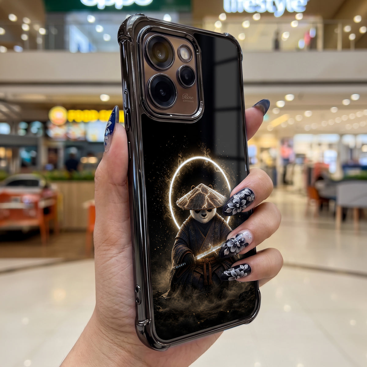 Oppo Reno 15 Pro Mini 5G Warrior Panda Airbags Printed Back Case