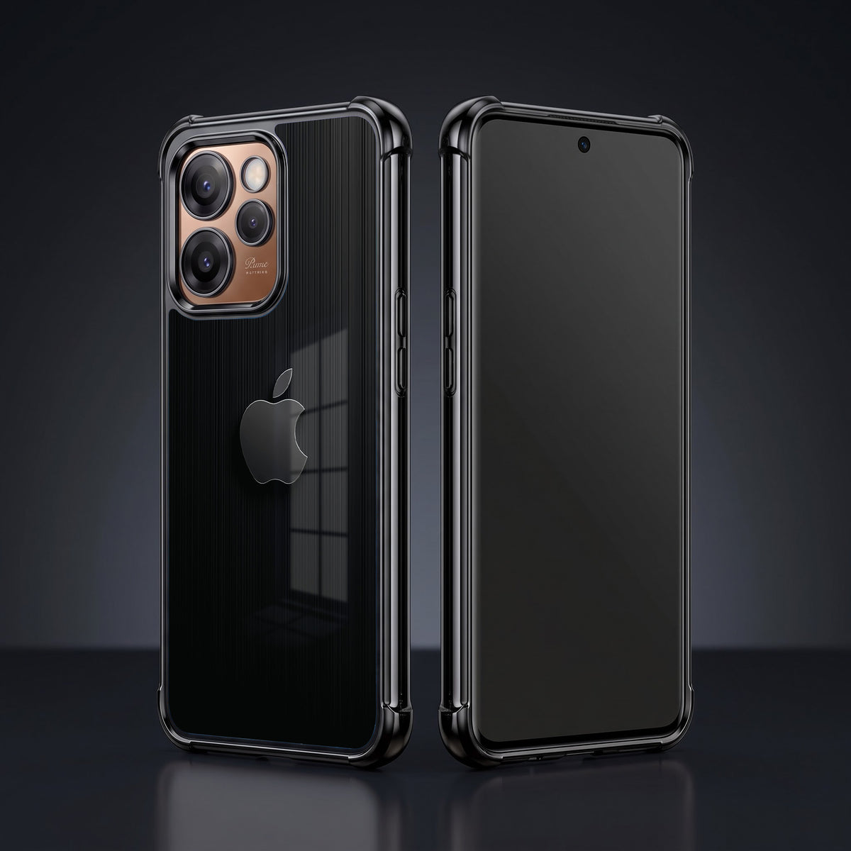 Oppo Reno 15 Pro Mini 5G Premium Black Apple Airbags Printed Back Case