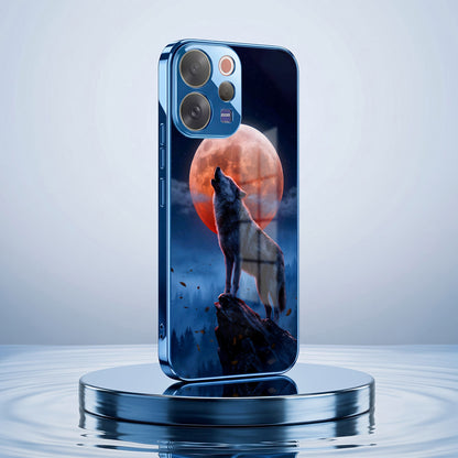 Vivo V70 5G Lunar Wolf Blue Electroplated Glass Phone Back Case