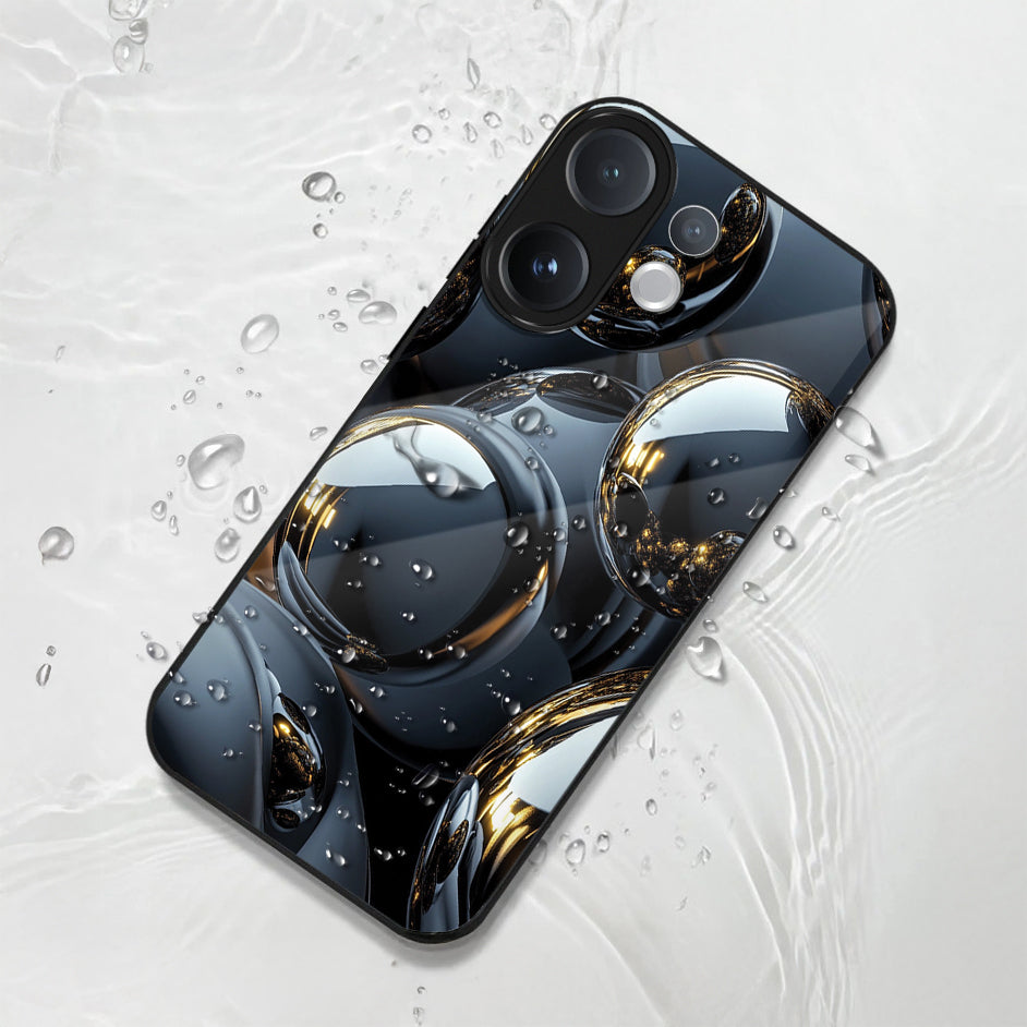 Vivo V60 5G Phone case with water droplets on a textured surface