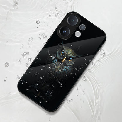 Vivo V60 5G Phone case with an owl design on a textured white background