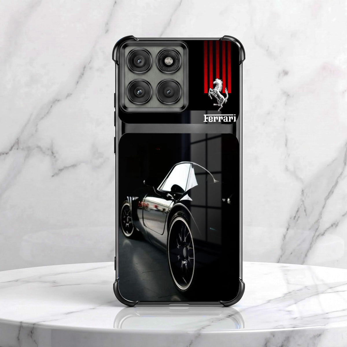 Motorola Edge 60 Pro 5G Ferrari Racing Dual-Tone Transparent Airbags Case