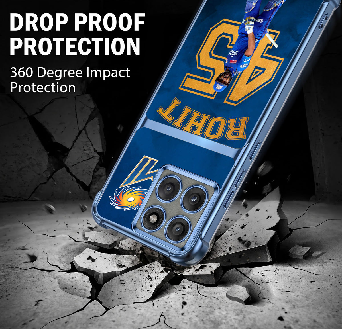 Motorola Edge 60 Pro 5G Hitman Rohit Dual-Tone Transparent Airbags Case