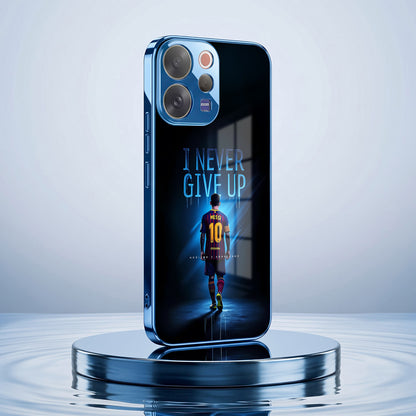 Vivo V70 5G Naver Give Up Blue Electroplated Glass Phone Back Case