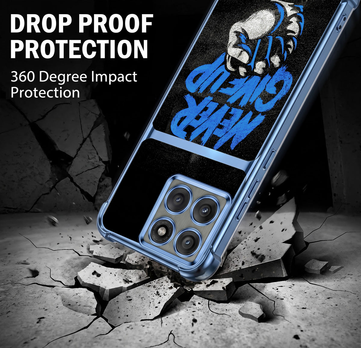 Motorola Edge 60 Pro 5G Naver Give Up Dual-Tone Transparent Airbags Case