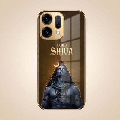 Oppo Reno 14 5G Lord Shiva Gold Electroplated Glass Phone Back Case