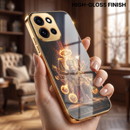 OnePlus Nord 6 5G Lord Narasimha Gold Electroplated Glass Phone Back Case