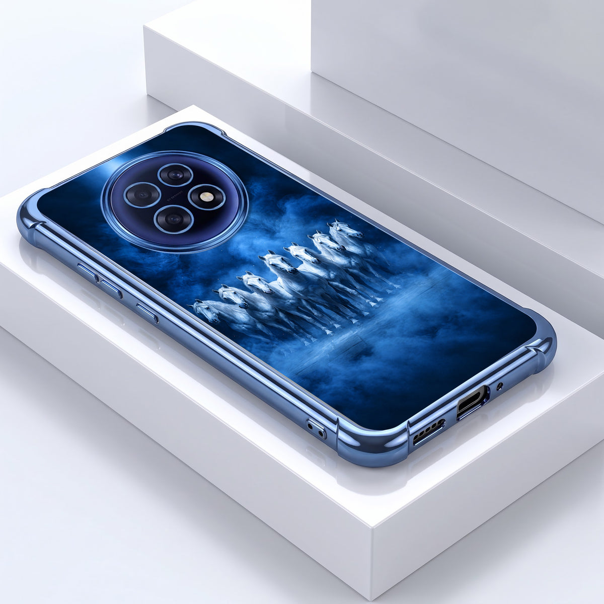 Oppo F31 Pro+ 5G Running Horses Airbags Printed Back Case