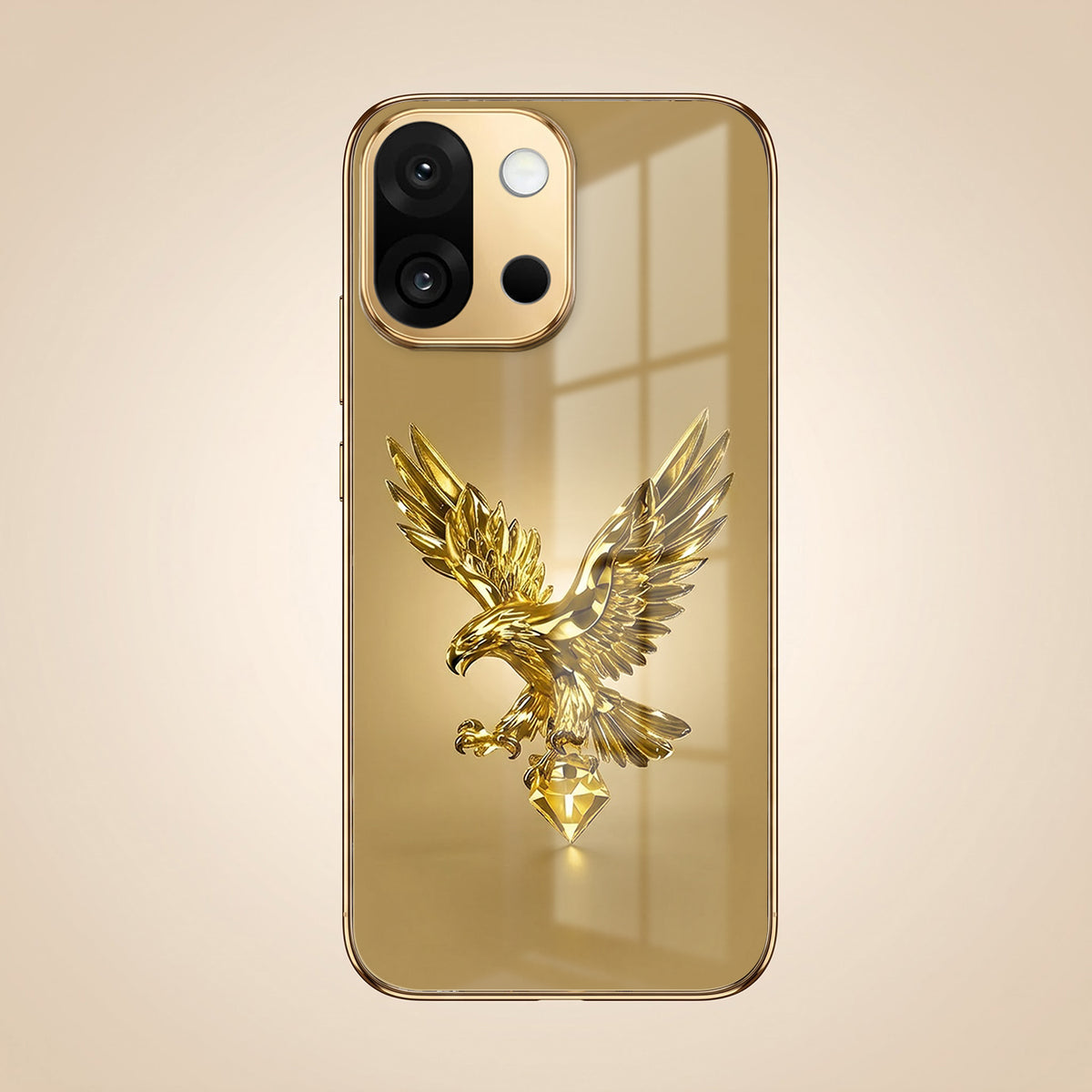 OnePlus 13s 5G Golden Eagle Gold Electroplated Glass Phone Back Case