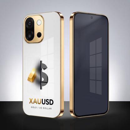 OnePlus 13s 5G Luxury XAU/USD Gold Electroplated Glass Phone Back Case