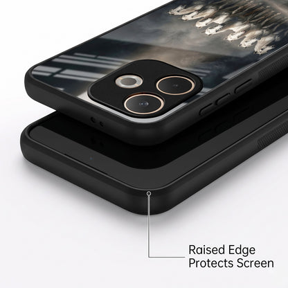 Oppo A5 Pro 5G Running Horses Acrylic Glass Back Case