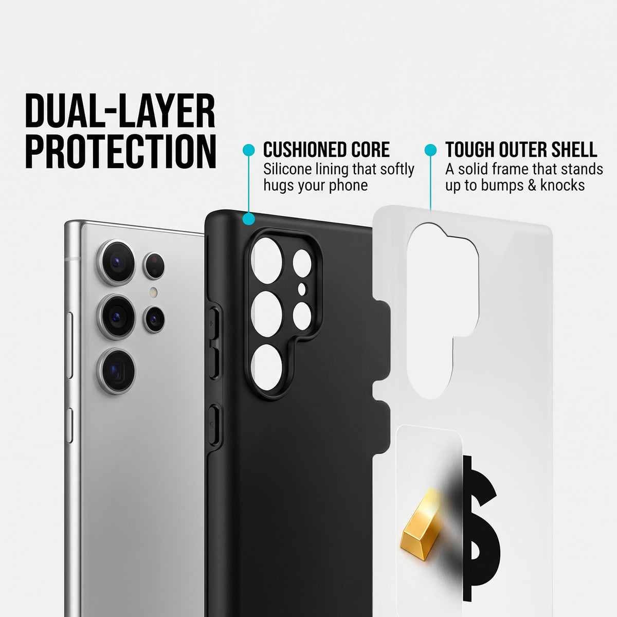 Samsung Galaxy S24 Ultra 5G Luxury XAU/USD Protective Case