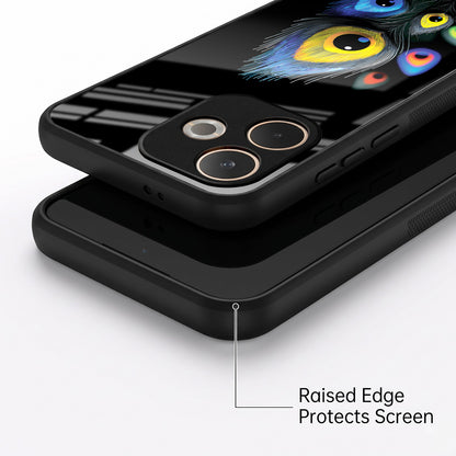 Oppo A5 Pro 5G Premium Peacock Feather Acrylic Glass Back Case