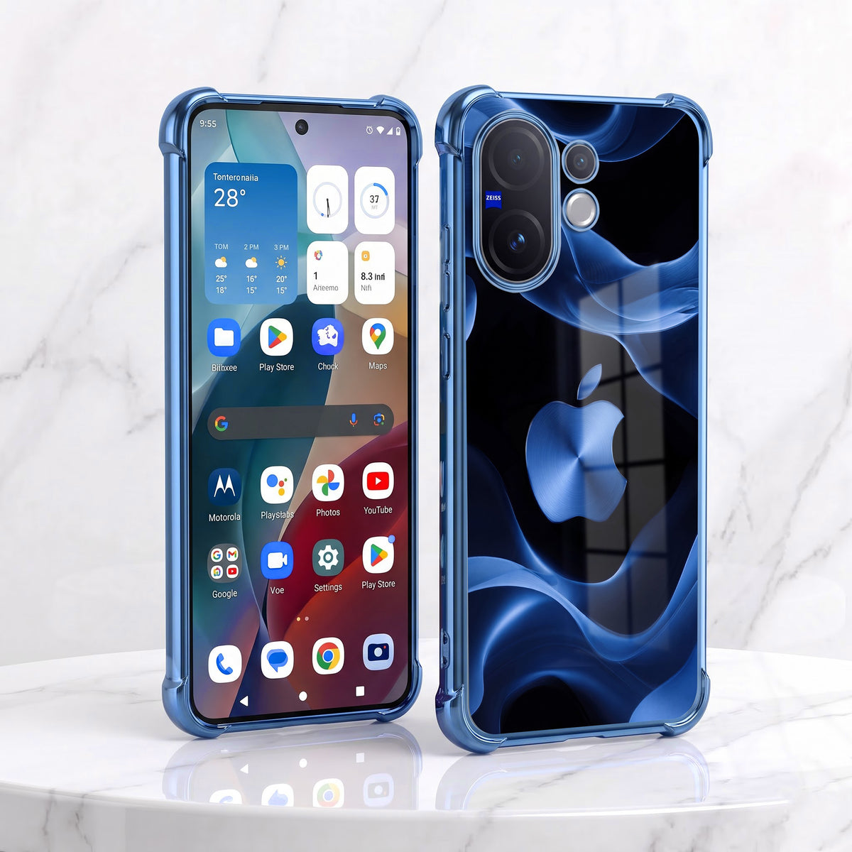 Vivo V60 5G Premium Wave Airbags Printed Back Case