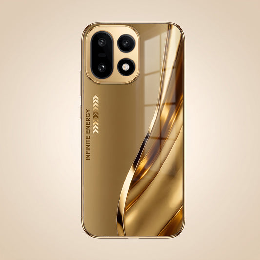 OnePlus 15 5G Luxury Infinity Energy Gold Electroplated Glass Phone Case