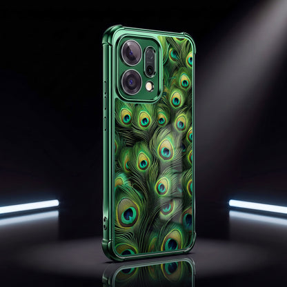 Oppo Reno 14 5G Peacock feathers Airbags Printed Back Case