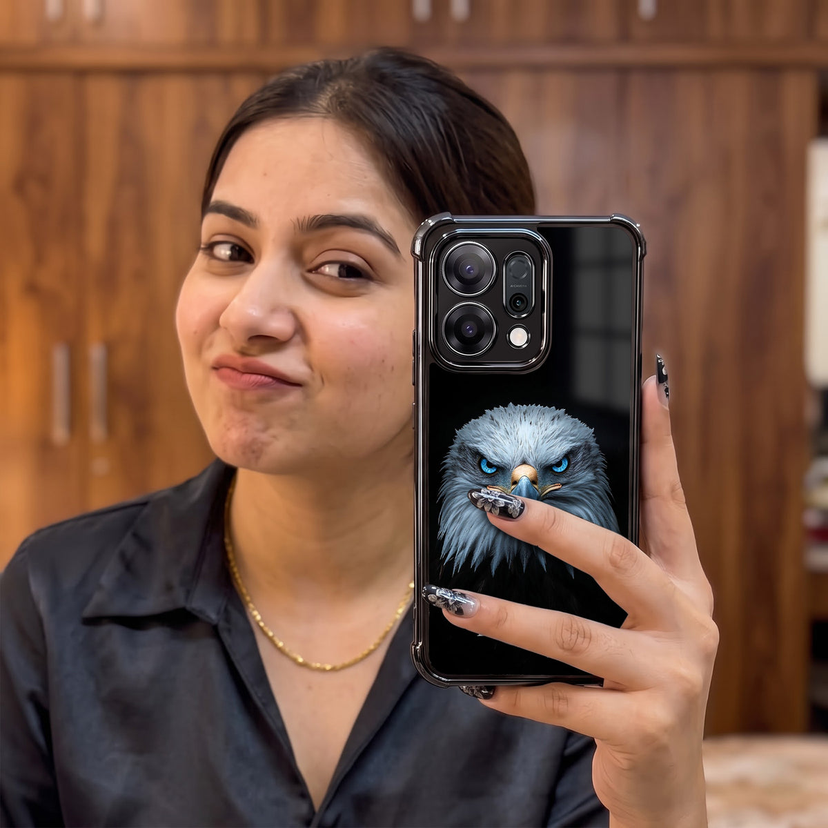 Oppo Reno 14 5G Premium Eagle Focus Airbags Printed Back Case
