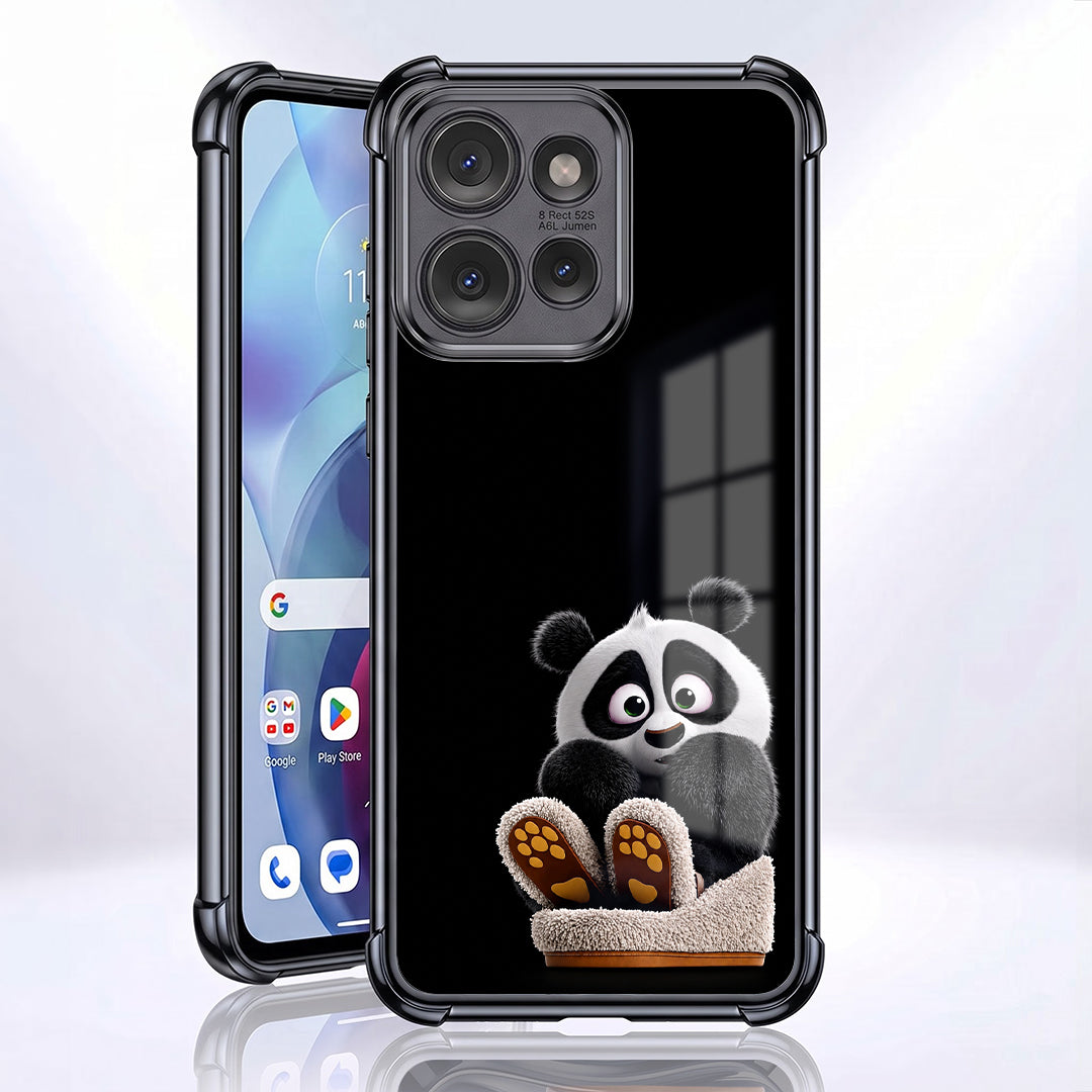 Motorola Edge 50 5G Cute Panda Airbags Printed Back Case
