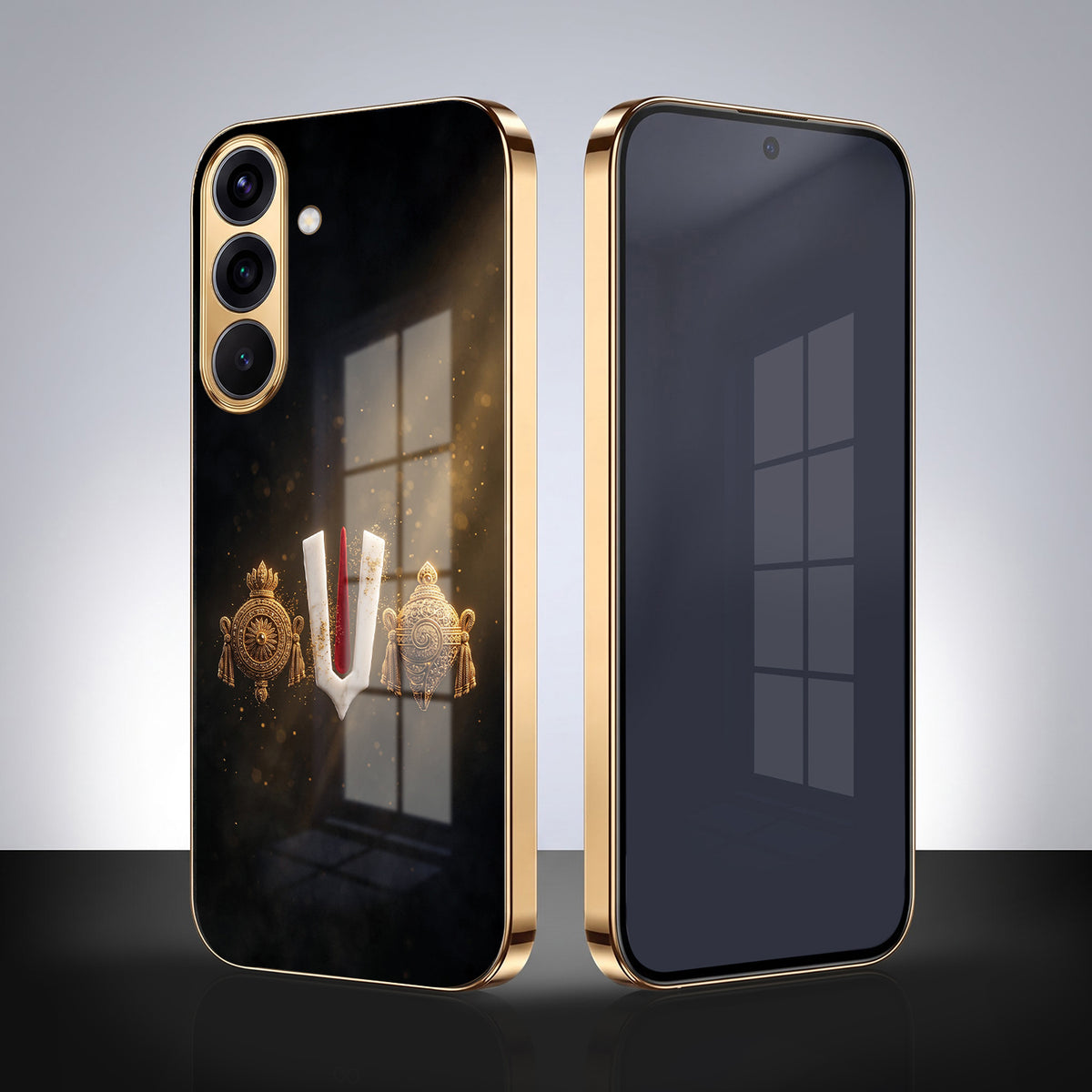 Samsung Galaxy A36 5G Royal Heritage Edition Gold Electroplated Glass Phone Back Case