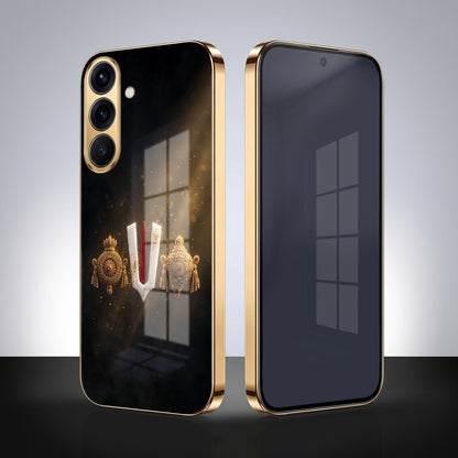 Samsung Galaxy A36 5G Royal Heritage Edition Gold Electroplated Glass Phone Back Case
