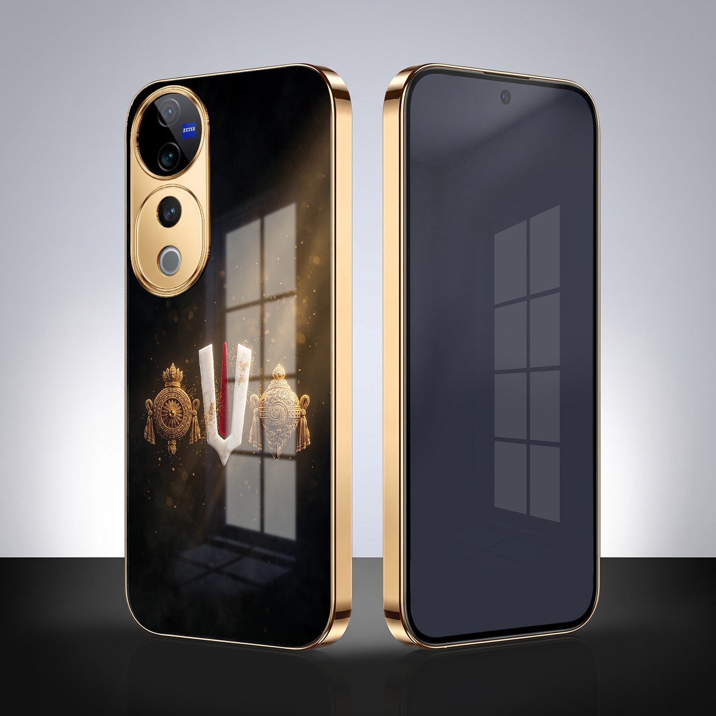Vivo V40 Pro 5G Royal Heritage Edition Gold Electroplated Glass Phone Back Case
