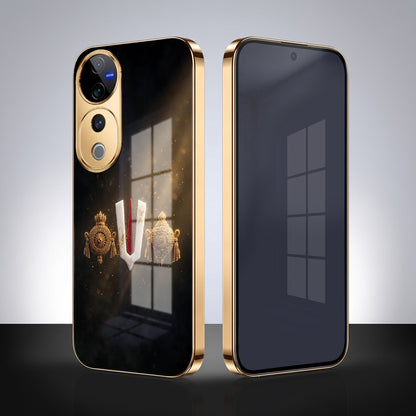 Vivo V40 Pro 5G Royal Heritage Edition Gold Electroplated Glass Phone Back Case